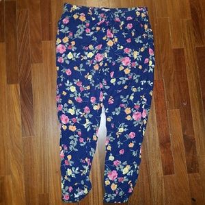 Candie's navy blue floral print lounge pants